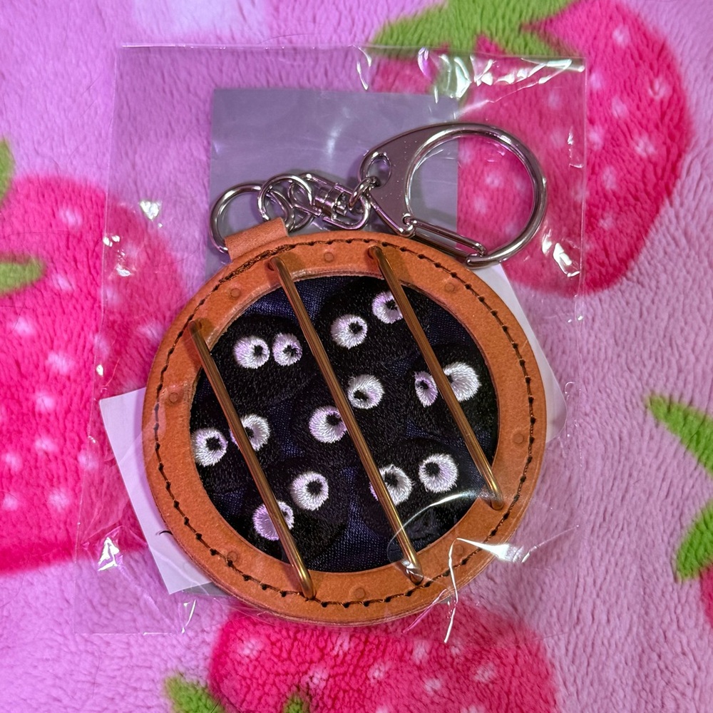Ghibli Museum Mitaka My Neighbor Totoro + Soot Sprite Leather Key Ring NWT